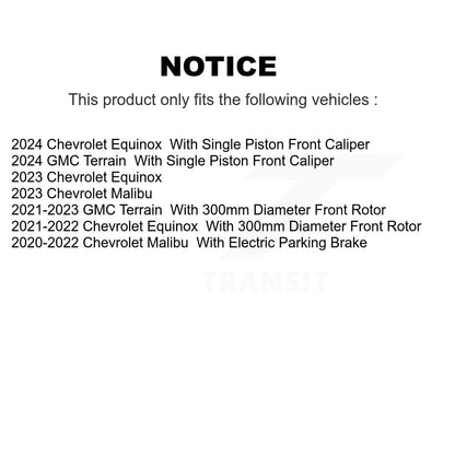 [Avant et Arrière] Disque et plaquette de frein pour Chevrolet Equinox GMC Terrain KDT-101376