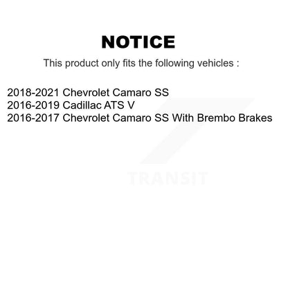 [Arrière] Disque et plaquette de frein pour Chevrolet Camaro KDT-101448
