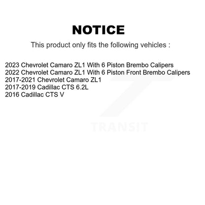 [Arrière] Disque et plaquette de frein pour Chevrolet Camaro KDT-101449