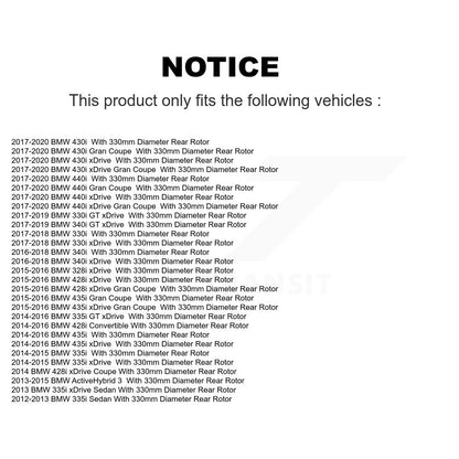 [Arrière] Disque et plaquette de frein pour BMW 330i xDrive GT KDT-101479