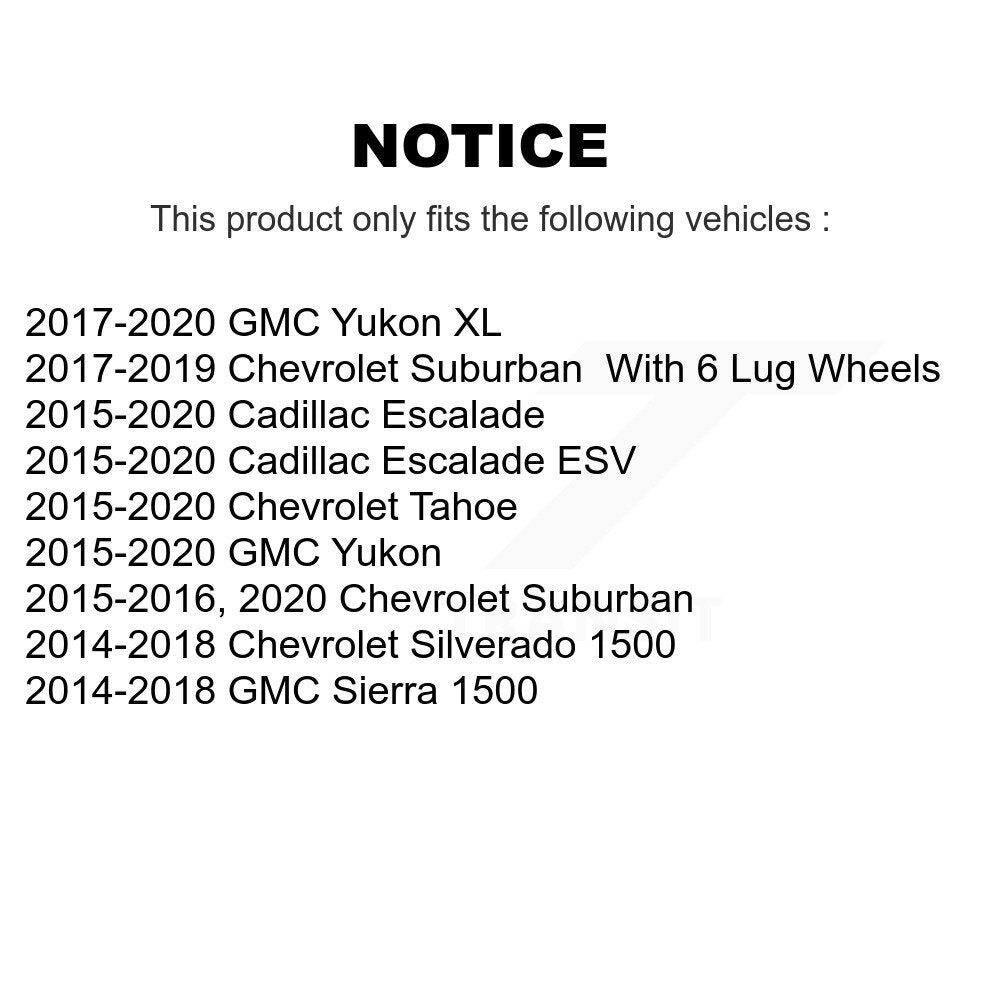 [Arrière] Disque et plaquette de frein pour GMC Sierra KDT-101678