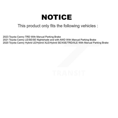 [Arrière] Disque et plaquette de frein pour KDT-102121