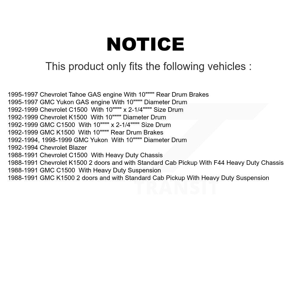 [Avant + Arrière] Kit de plaquette (semi-métallique) de frein pour Chevrolet C1500 K1500 GMC Tahoe Yukon Blazer KFN-100056