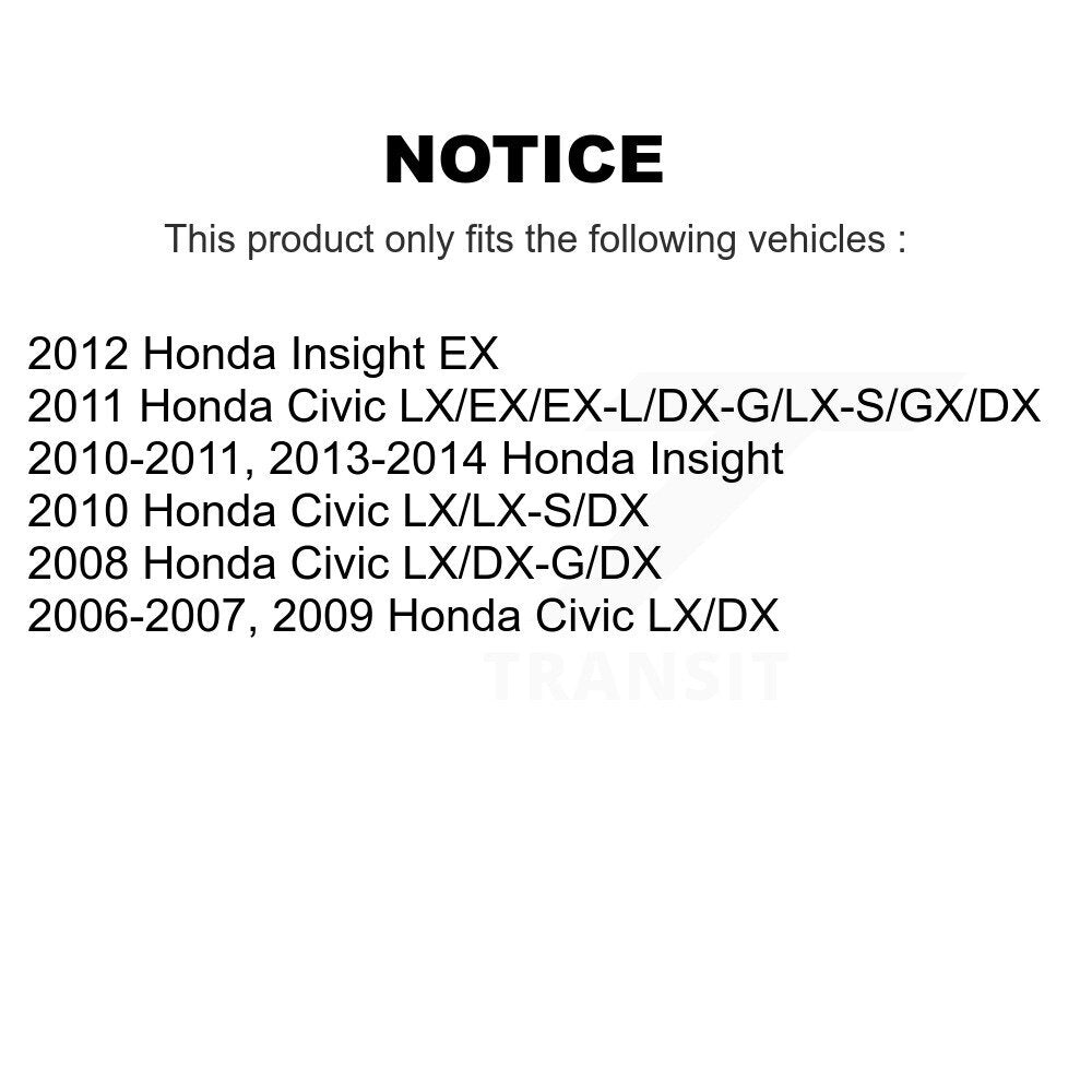 [Avant + Arrière] Kit de plaquette (semi-métallique) de frein pour Honda Civic Insight KFN-100070