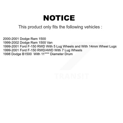 [Avant + Arrière] Kit de plaquette (semi-métallique) de frein pour Ford F-150 Dodge Ram 1500 Van B1500 KFN-100122