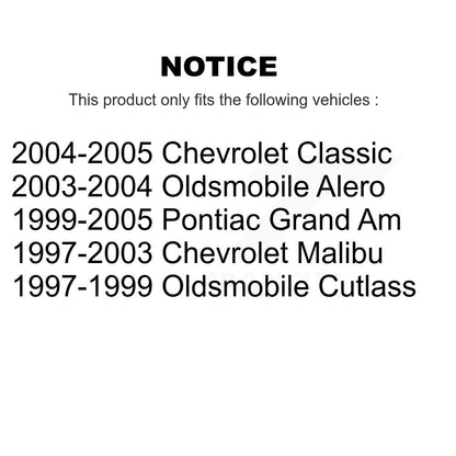 [Avant + Arrière] Kit de plaquette (semi-métallique) de frein pour Chevrolet Pontiac Grand Am Malibu Classic Oldsmobile Alero Cutlass KFN-100127