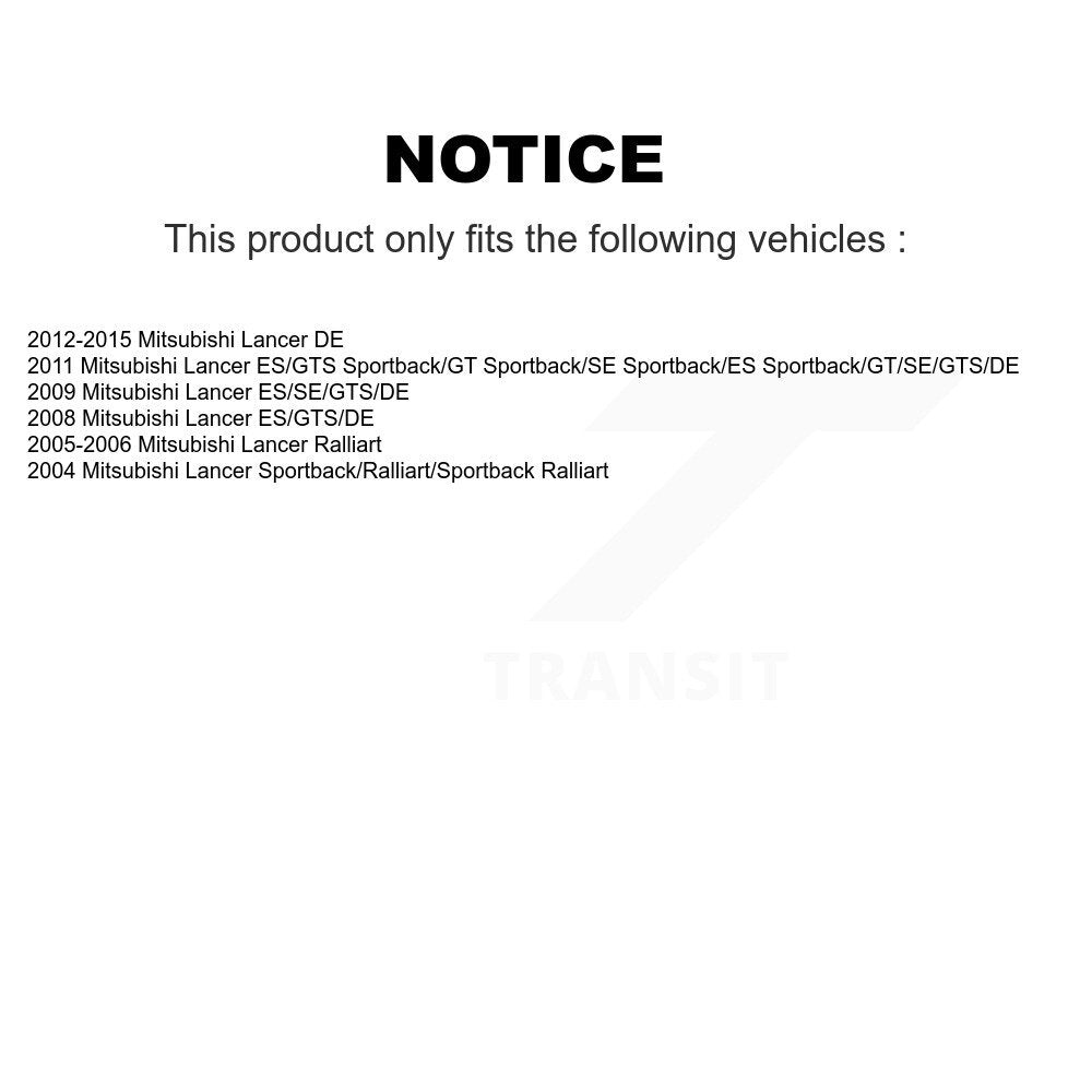 [Avant + Arrière] Kit de plaquette (semi-métallique) de frein pour Mitsubishi Lancer KFN-100172