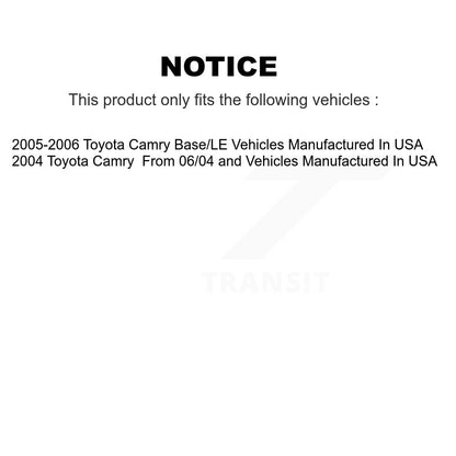 [Avant + Arrière] Kit de plaquette (semi-métallique) de frein pour Toyota Camry KFN-100184