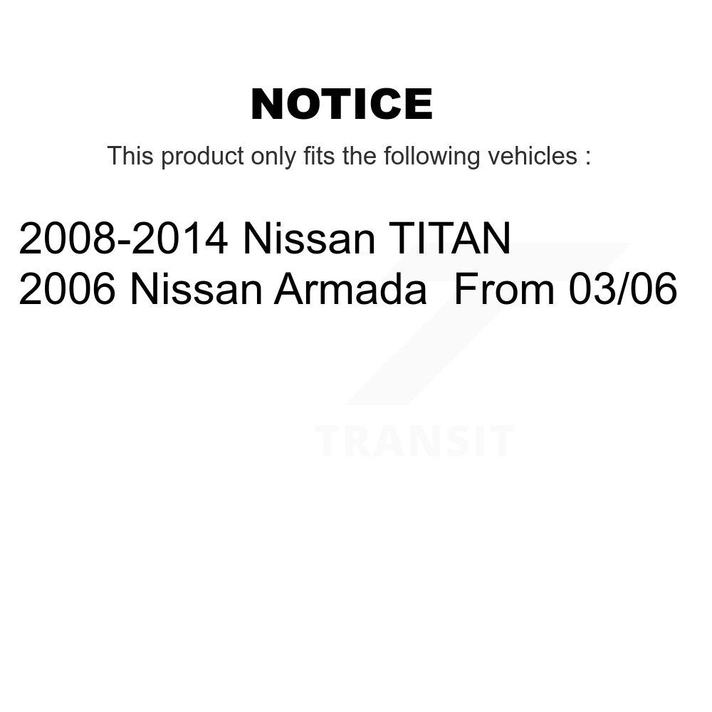 [Avant + Arrière] Kit de plaquette (semi-métallique) de frein pour Nissan Titan Armada TITAN KFN-100523