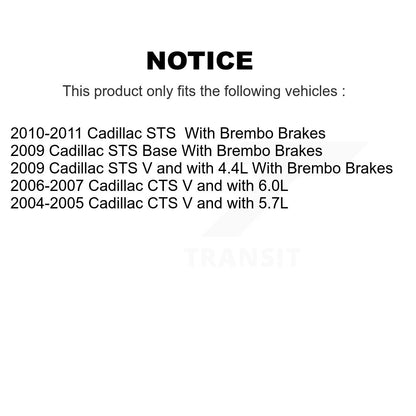 [Avant + Arrière] Kit de plaquette (semi-métallique) de frein pour Cadillac CTS STS KFN-100533