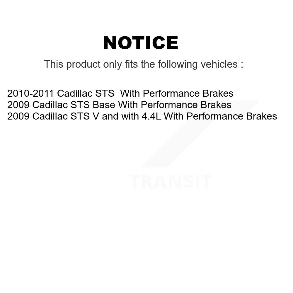 [Avant + Arrière] Kit de plaquette (semi-métallique) de frein pour Cadillac STS avec Performance Brakes KFN-100535