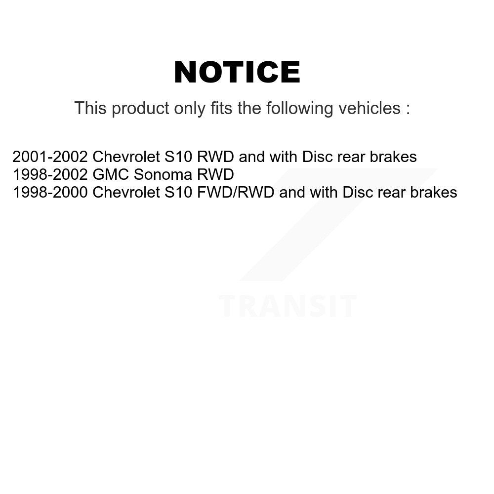 [Avant + Arrière] Kit de plaquette (semi-métallique) de frein pour Chevrolet S10 GMC Sonoma KFN-100537