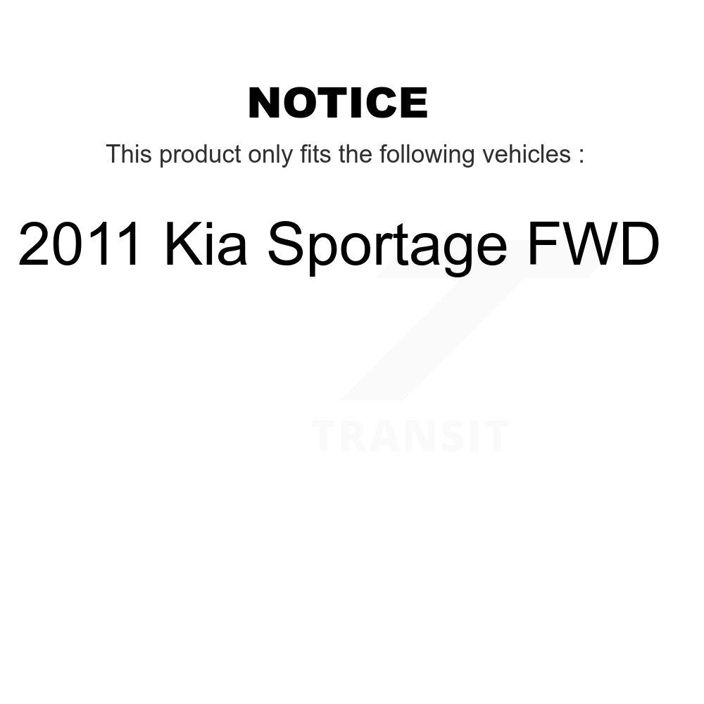 [Avant + Arrière] Kit de plaquette (semi-métallique) de frein pour 2011 Kia Sportage FWD KFN-100556