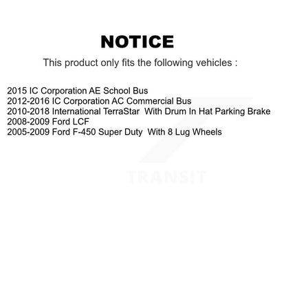 [Avant + Arrière] Kit de plaquette (semi-métallique) de frein pour Ford International IC Corporation LCF TerraStar AE School Bus F-450 Super Duty AC Commercial KFN-100569