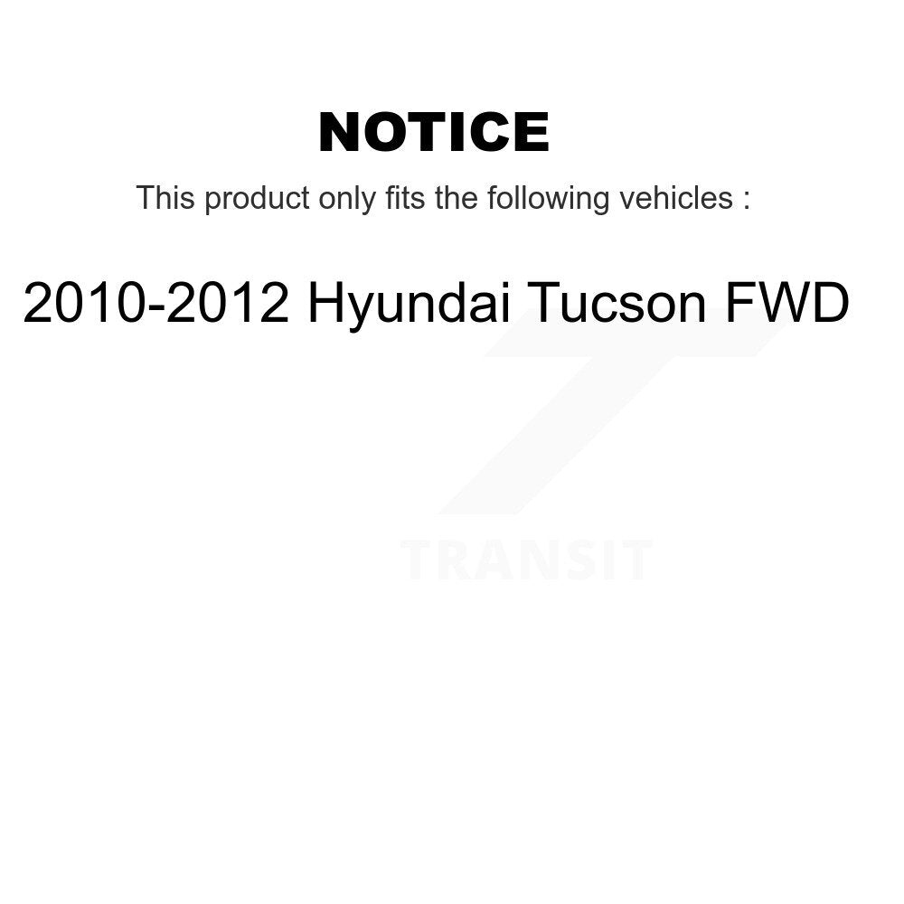 [Avant + Arrière] Kit de plaquette (semi-métallique) de frein pour 2010-2012 Hyundai Tucson FWD KFN-100595