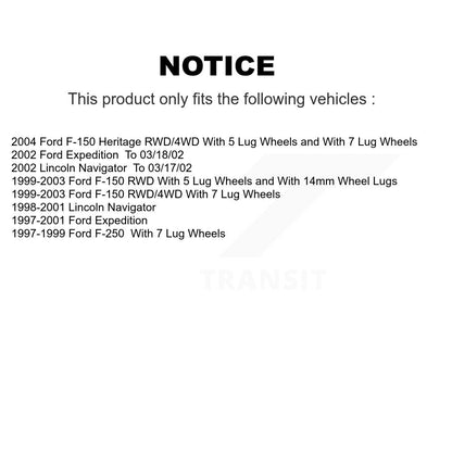 [Avant + Arrière] Kit de plaquette (semi-métallique) de frein pour Ford F-150 Expedition Heritage Lincoln Navigator F-250 KFN-100621