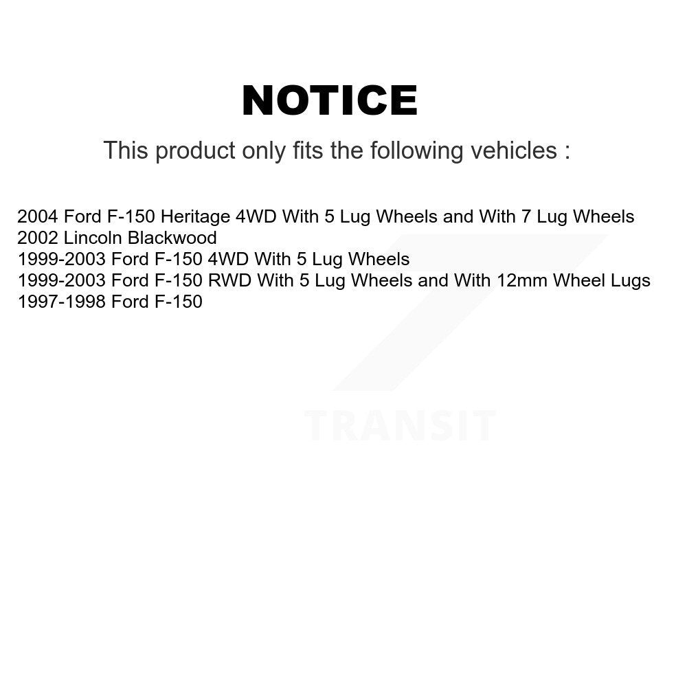 [Avant + Arrière] Kit de plaquette (semi-métallique) de frein pour Ford F-150 Heritage Lincoln Blackwood KFN-100626