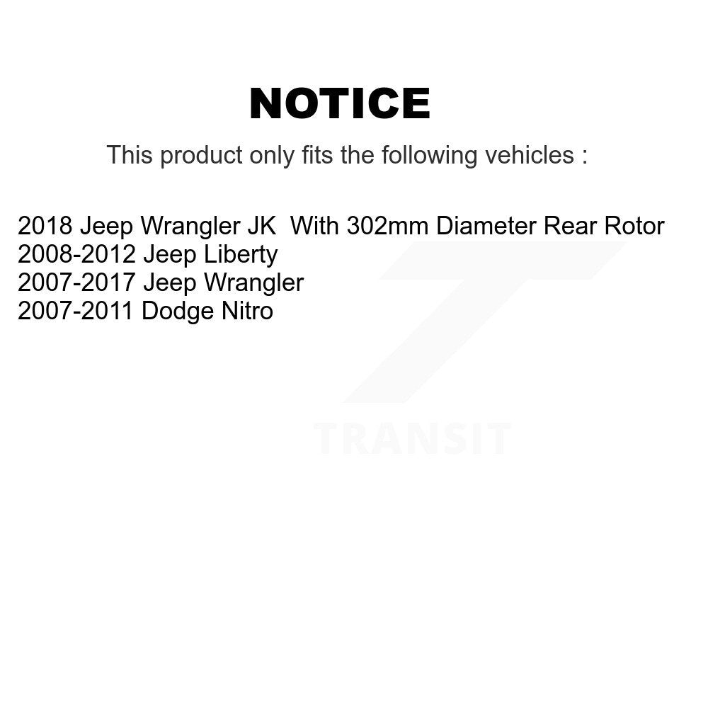 [Avant + Arrière] Kit de plaquette (semi-métallique) de frein pour Jeep Wrangler Liberty Dodge Nitro JK KFN-100635