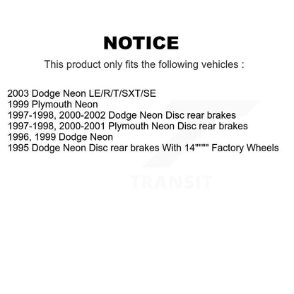 [Avant + Arrière] Kit de plaquette (semi-métallique) de frein pour Chrysler Dodge Intrepid 300M Concorde LHS Neon Plymouth Eagle Vision New Yorker KFN-100643