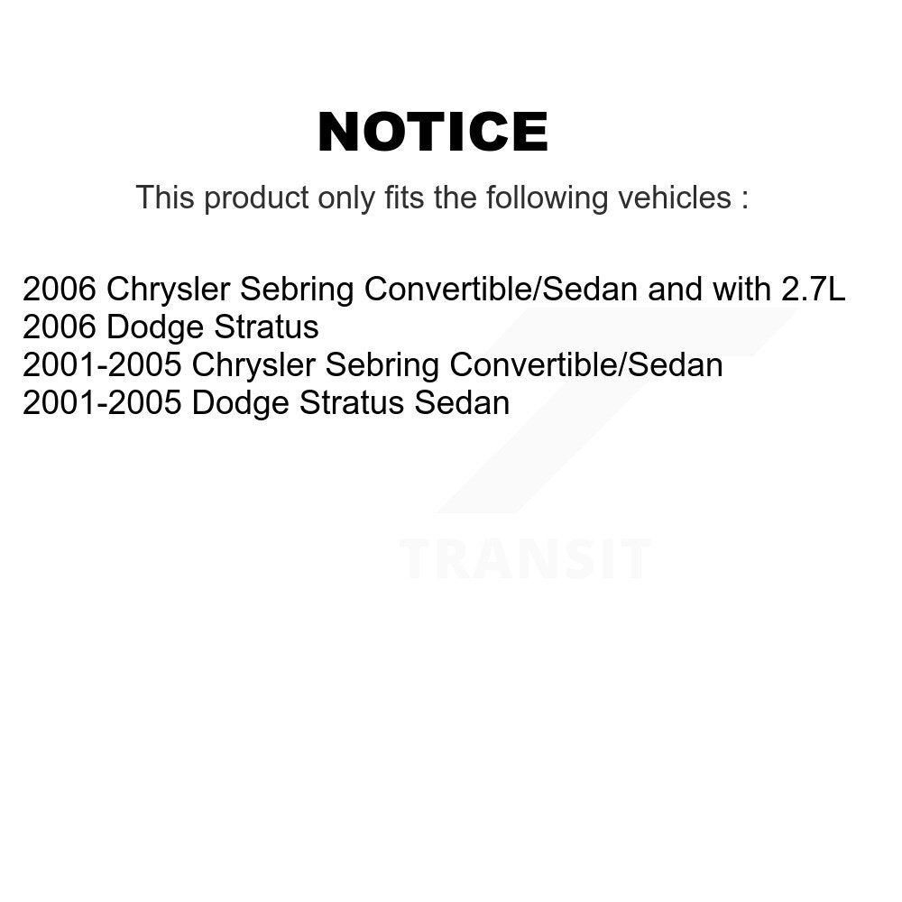 [Avant + Arrière] Kit de plaquette (semi-métallique) de frein pour Chrysler Sebring Dodge Stratus KFN-100644