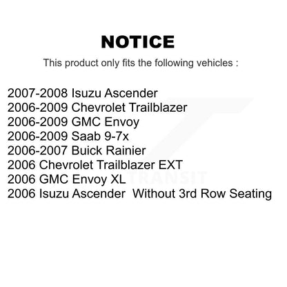 [Avant + Arrière] Kit de plaquette (semi-métallique) de frein pour Chevrolet Trailblazer GMC Envoy EXT XL Buick Rainier Saab 9-7x Isuzu Ascender KFN-100650