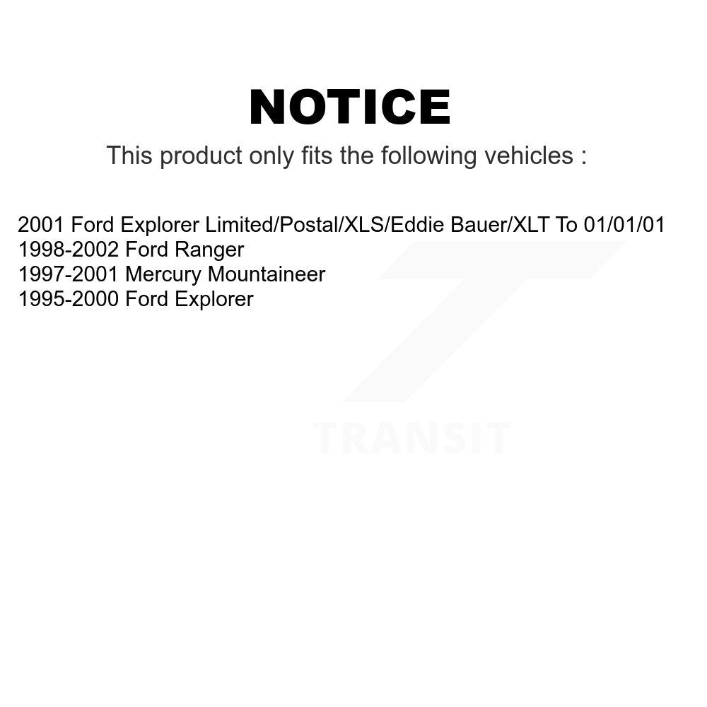[Avant + Arrière] Kit de plaquette (semi-métallique) de frein pour Ford Ranger Explorer Mercury Mountaineer KFN-100702
