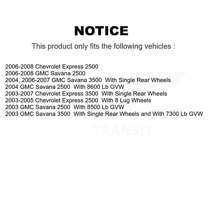 [Avant + Arrière] Kit de plaquette (semi-métallique) de frein pour Chevrolet Express 3500 2500 GMC Savana KFN-100703