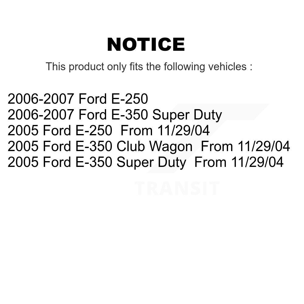 [Avant + Arrière] Kit de plaquette (semi-métallique) de frein pour Ford E-350 Super Duty E-250 Club Wagon KFN-100709