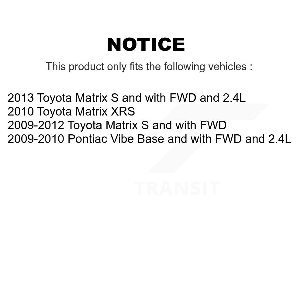 [Avant + Arrière] Kit de plaquette (semi-métallique) de frein pour Toyota Matrix Pontiac Vibe KFN-100753