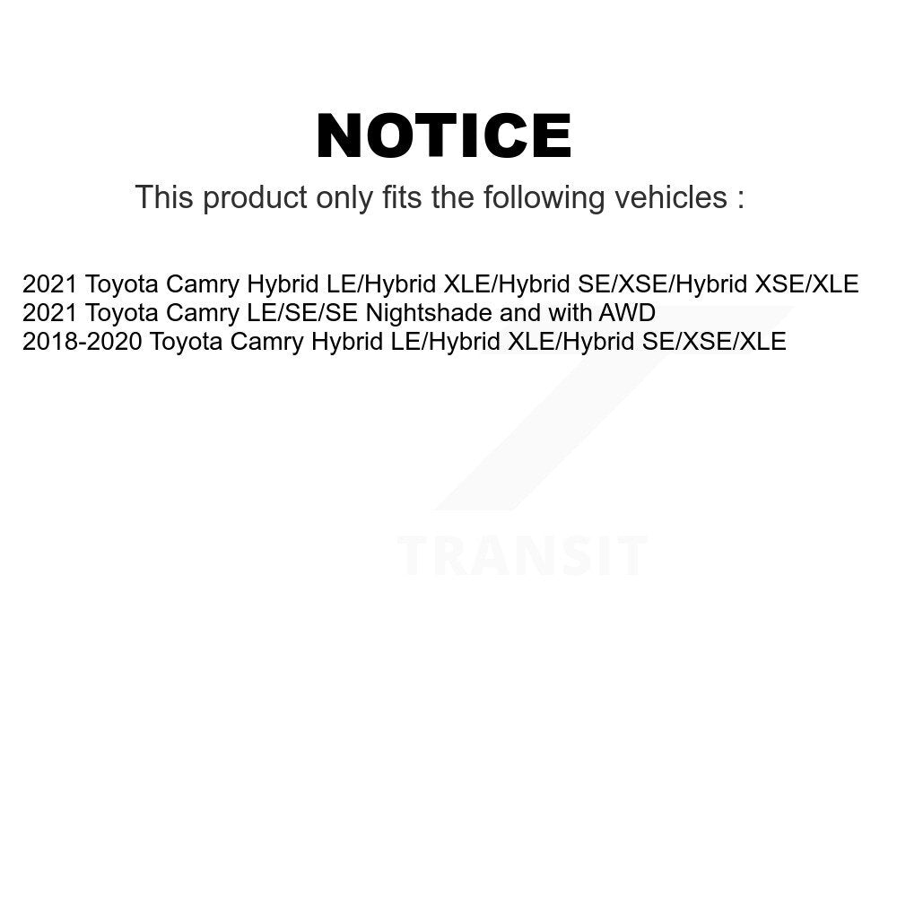 [Avant + Arrière] Kit de plaquette (semi-métallique) de frein pour Toyota Camry KFN-100797