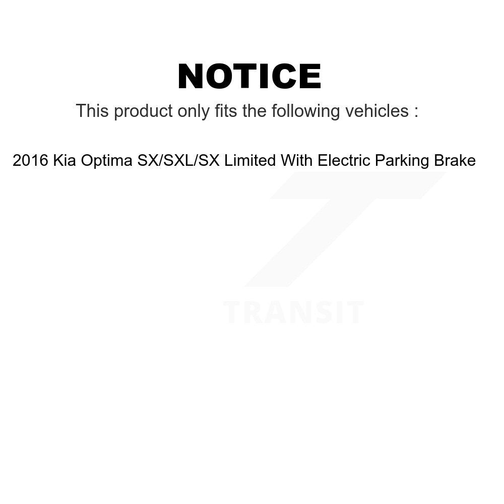 [Avant + Arrière] Kit de plaquette (semi-métallique) de frein pour 2016 Kia Optima SX SXL Limited avec Electric KFN-100803