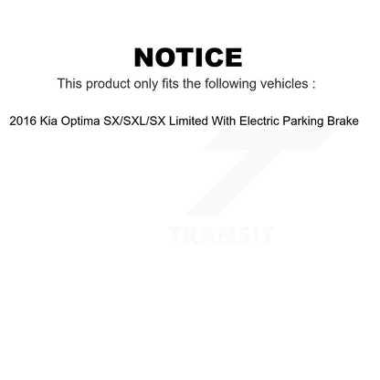[Avant + Arrière] Kit de plaquette (semi-métallique) de frein pour 2016 Kia Optima SX SXL Limited avec Electric KFN-100803