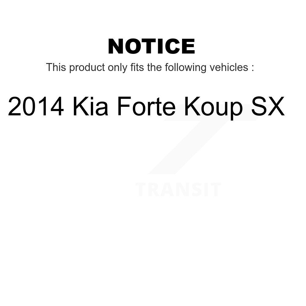 [Avant + Arrière] Kit de plaquette (semi-métallique) de frein pour 2014 Kia Forte Koup SX KFN-100808