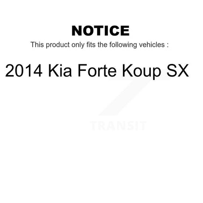[Avant + Arrière] Kit de plaquette (semi-métallique) de frein pour 2014 Kia Forte Koup SX KFN-100808