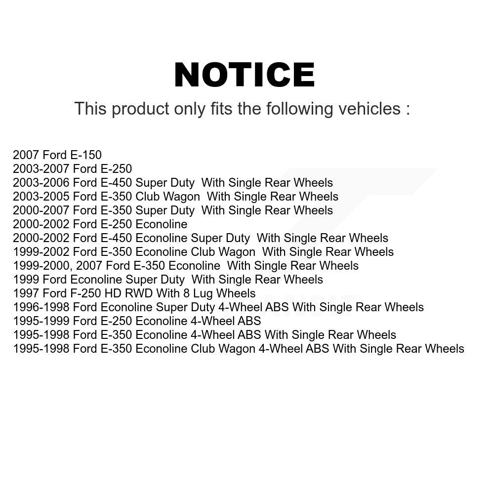 [Avant] Kit d'ensemble disque (revêtu) de frein à disque (revêtu) et moyeu pour Ford E-350 Super Duty E-250 Econoline F-250 HD Club Wagon E-150 E-450 KG-100004