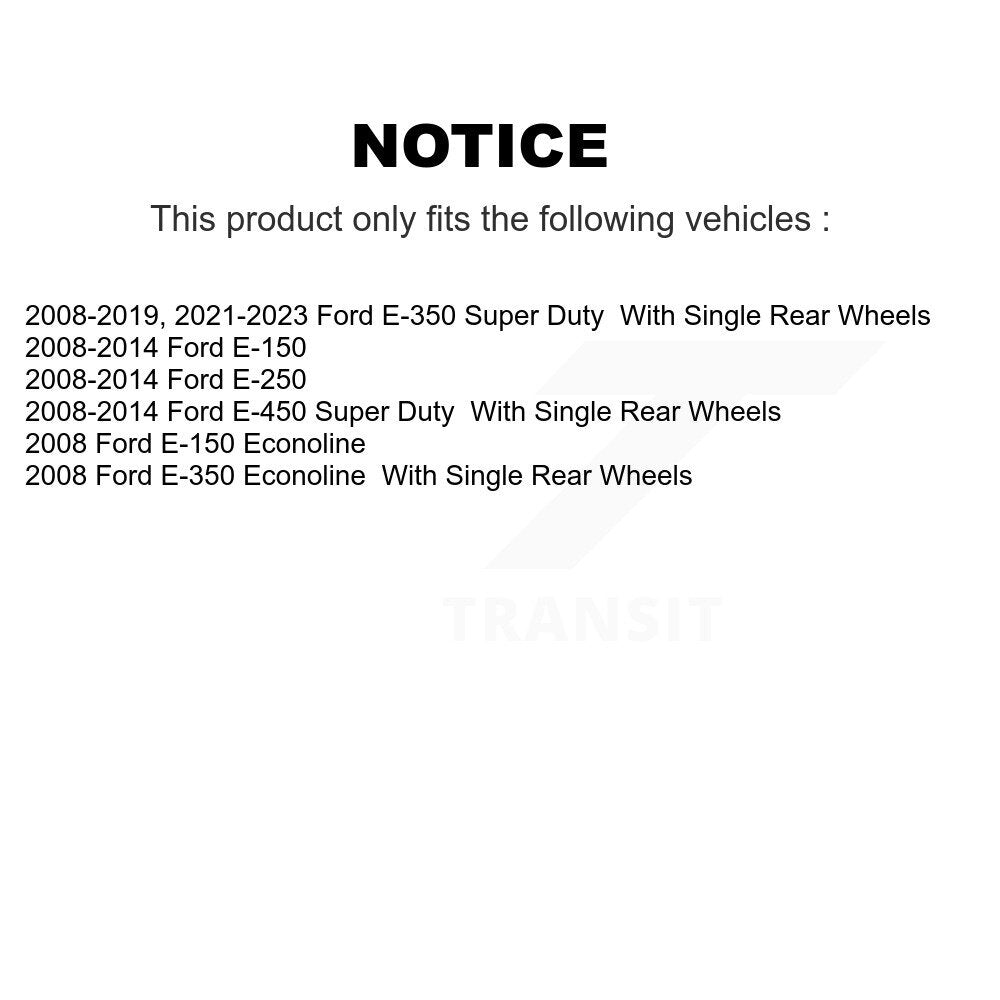 [Avant] Kit d'ensemble disque (revêtu) de frein à disque (revêtu) et moyeu pour Ford E-350 Super Duty E-250 E-150 E-450 Econoline KG-100009
