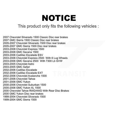 [Avant] Kit de disque (revêtu) de frein pour Chevrolet Silverado 1500 GMC Sierra Tahoe Suburban Yukon Avalanche XL Cadillac Classic Escalade Express 2500 Astro ESV EXT Savana Safari KG-100017