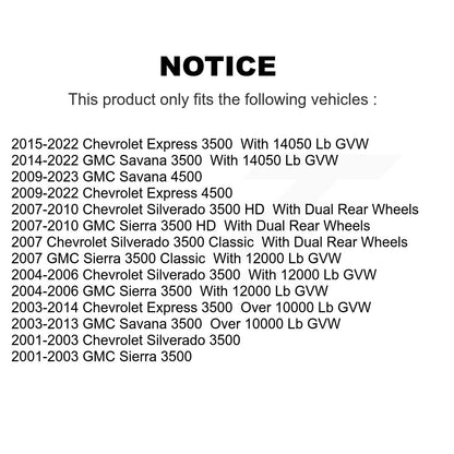 [Avant] Kit de disque (revêtu) de frein pour Chevrolet Express 3500 GMC Savana Silverado HD Sierra Classic 4500 KG-100021