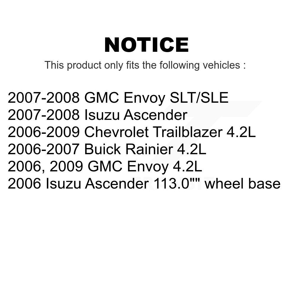 [Avant] Kit de disque (revêtu) de frein pour Chevrolet Trailblazer GMC Envoy Buick Rainier Isuzu Ascender KG-100039