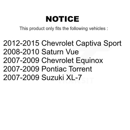 [Avant] Kit de disque (revêtu) de frein pour Chevrolet Equinox Saturn Vue Captiva Sport Pontiac Torrent Suzuki XL-7 KG-100046