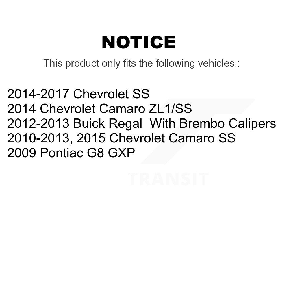 [Avant] Kit de disque (revêtu) de frein pour Chevrolet Camaro Buick Regal Pontiac G8 SS KG-100053