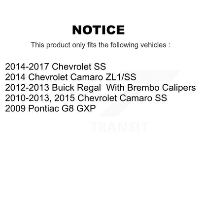 [Avant] Kit de disque (revêtu) de frein pour Chevrolet Camaro Buick Regal Pontiac G8 SS KG-100053