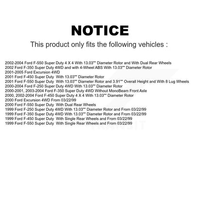 [Avant] Kit de disque (revêtu) de frein pour Ford F-250 Super Duty F-350 Excursion F-550 F-450 KG-100072