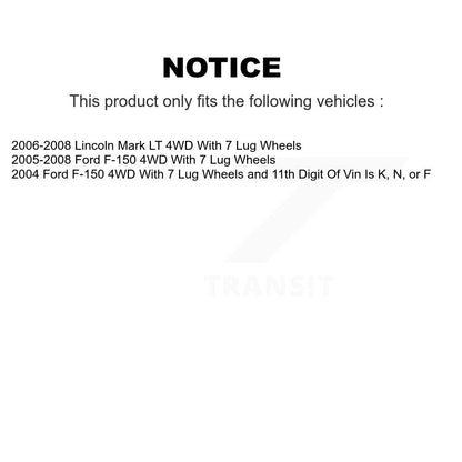 [Avant] Kit de disque (revêtu) de frein pour Ford F-150 Lincoln Mark LT 4WD KG-100079