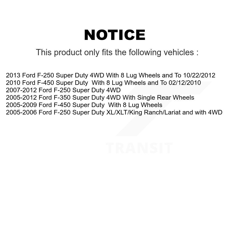 [Avant] Kit de disque (revêtu) de frein pour Ford F-250 Super Duty F-350 F-450 KG-100082