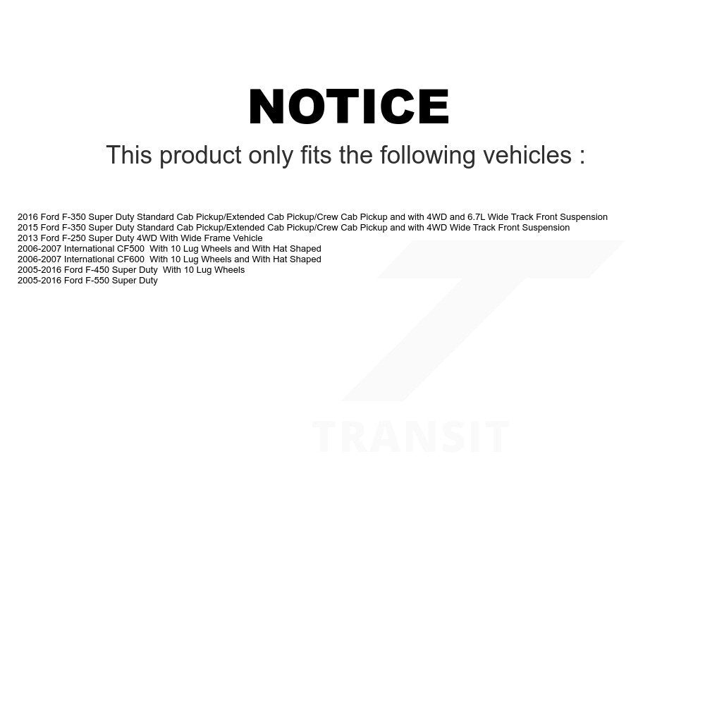 [Avant] Kit de disque (revêtu) de frein pour Ford F-350 Super Duty F-250 F-450 F-550 International CF500 CF600 KG-100084