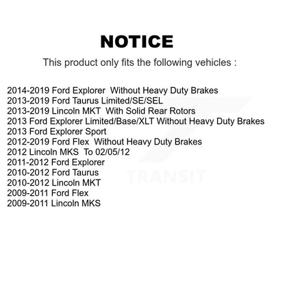 [Avant] Kit de disque (revêtu) de frein pour Ford Explorer Taurus Flex Lincoln MKS MKT KG-100097
