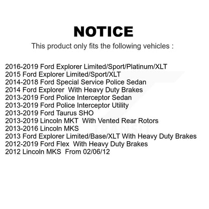 [Avant] Kit de disque (revêtu) de frein pour Ford Explorer Taurus Flex Police Interceptor Utility Lincoln Sedan MKS MKT Special Service KG-100103
