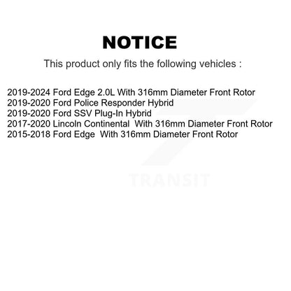 [Avant] Kit de disque (revêtu) de frein pour Ford Edge Lincoln Continental Police Responder Hybrid SSV Plug-In KG-100109
