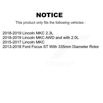 [Avant] Kit de disque (revêtu) de frein pour Ford Focus Lincoln MKC KG-100110